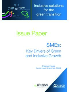 SMEs: Key Drivers of Green and Inclusive Growth