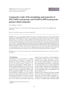 Comparative study of the morphology and properties of PP ...
