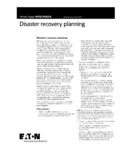 White Paper WP027005EN Disaster recovery planning - Eaton