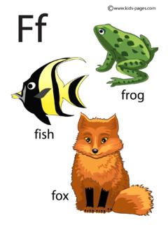&#169;www.kids-pages.com frog fish fox
