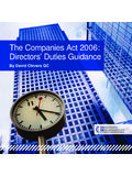 The Companies Act 2006: Directors’ Duties …