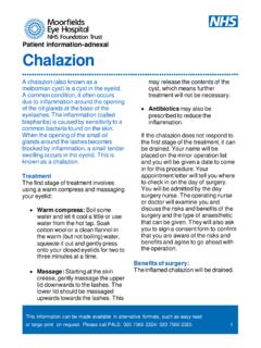 Patient information-adnexal Chalazion
