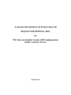 RFP for EBT - Alabama Department of Public Health …