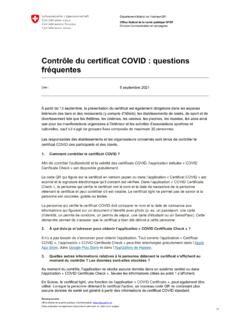 Contr&#244;le du certificat COVID : questions fr&#233;quentes