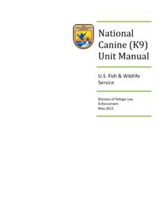 National Canine (K9) Unit Manual - FWS