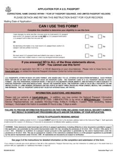 CAN I USE THIS FORM? - U.S. Passport Service Guide
