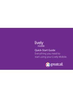 Lively Mobile Quick Start Guide - Formerly GreatCall
