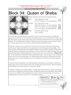 Block 34: Queen of Sheba - Home - Little Quilts