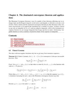 Chapter 4. The dominated convergence theorem and applica ...