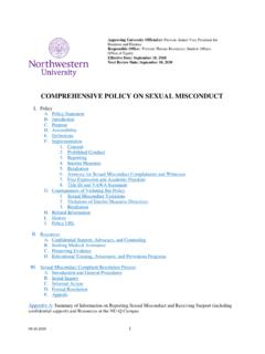 COMPREHENSIVE POLICY ON SEXUAL MISCONDUCT