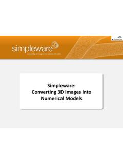 Simpleware: Converting 3D Images into Numerical Models