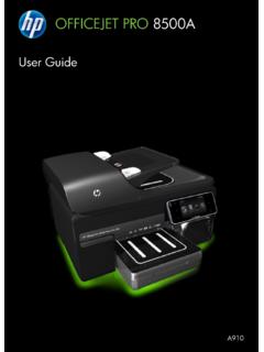 HP Officejet 8500A (A910) e-All-in-One series User …