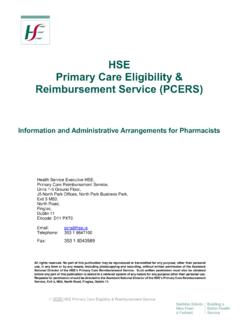 HSE Primary Care Eligibility &amp; Reimbursement Service …