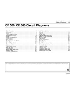 CF 500, CF 600 Circuit Diagrams - Navistar