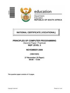 NATIONAL CERTIFICATE (VOCATIONAL) PRINCIPLES OF …