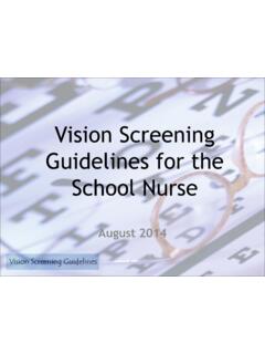Vision Screening Guidelines for the School Nurse