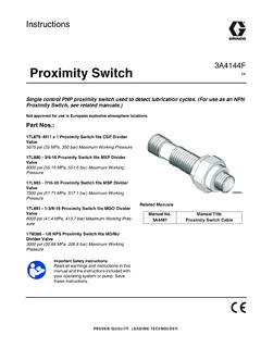 3A4144F, Proximity Switch, Instructions, English