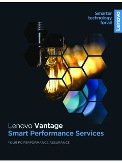 Lenovo Vantage Smart Performance Services