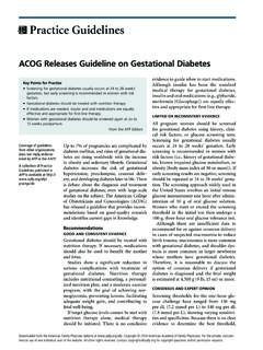 ACOG Releases Guideline on Gestational Diabetes