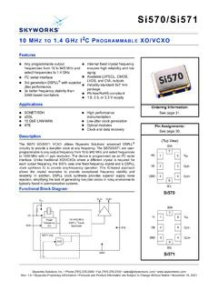 Si570/Si571 Data Sheet - Silicon Labs