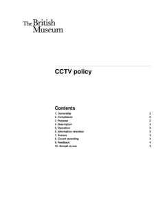 CCTV policy - British Museum