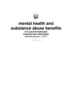 mental health and substance abuse benefits - hr2.chevron.com