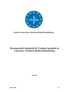 Recommended Standards for Training Specialists in ...