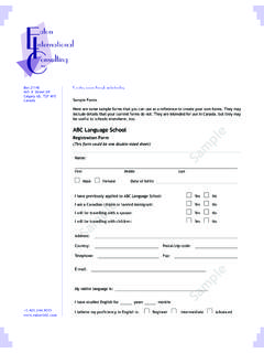 Sample Forms for Language Schools - eatonintl.com