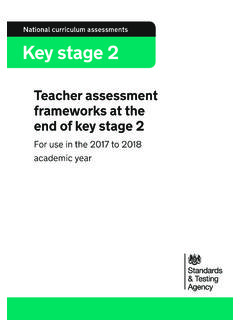 2017 to 2018 teacher assessment frameworks at the end of ...