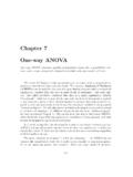 Chapter 7 One-way ANOVA - Carnegie Mellon University
