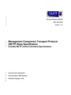 Management Component Transport Protocol (MCTP) Base ...