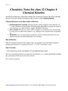 Chemistry Notes for Class 12 Chapter 4 Chemical Kinetics