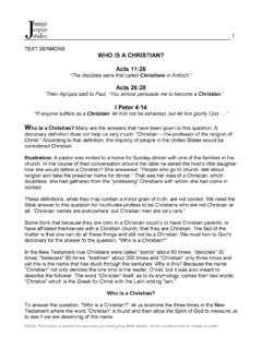 WHO IS A CHRISTIAN - drdonjennings.com