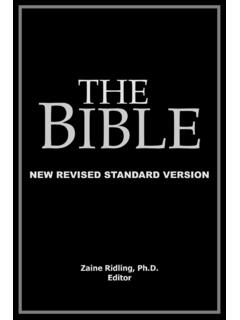 The Bible, New Revised Standard Version - sdasofia.org
