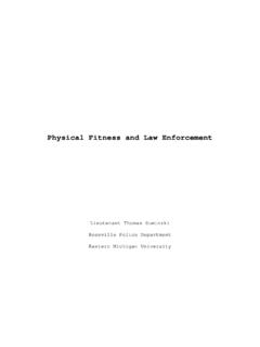 Physical Fitness and Law Enforcement - VALOR for Blue