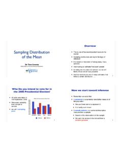 Sampling Distribution of the Mean - Ilvento