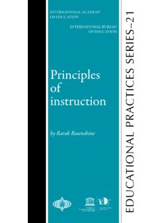 Principles of instruction; Educational practices series ...