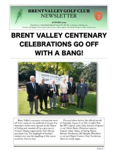 BRENT VALLEY CENTENARY CELEBRATIONS GO OFF WITH A …