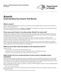 Arsenic - Understanding Your Arsenic Test Results