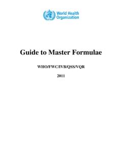 guide to master formulae final 2012 - WHO | World Health ...