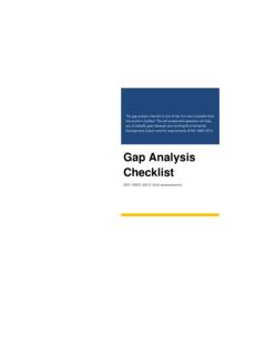 ISO 14001 2015 Gap Analysis Checklist Sample
