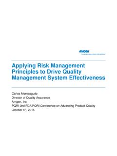 Applying Risk Management Principles to Drive …