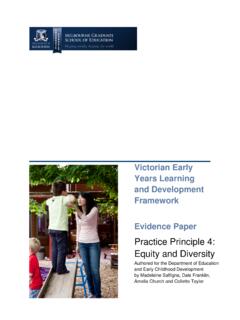 Evidence Paper - Practice Principle 4: Equity and diversity
