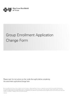 Group Enrollment Application Change Form - Blue Cross …