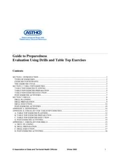 Guide to Preparedness Evaluation Using Drills and Table ...