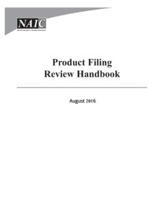 Product Filing Review Handbook - National Association of ...
