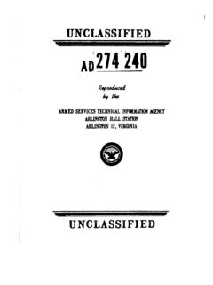 UNCLASSIFIED 27'4 240 AD21