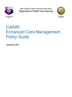 CalAIM Enhanced Care Management Policy Guide