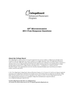 AP Microeconomics 2011 Free-Response Questions