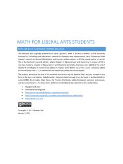 MATH FOR LIBERAL ARTS STUDENTS - Santiago Canyon …